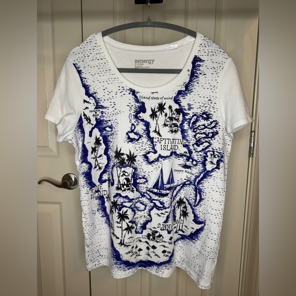 Chico’s Zenergy short sleeve tee women size large